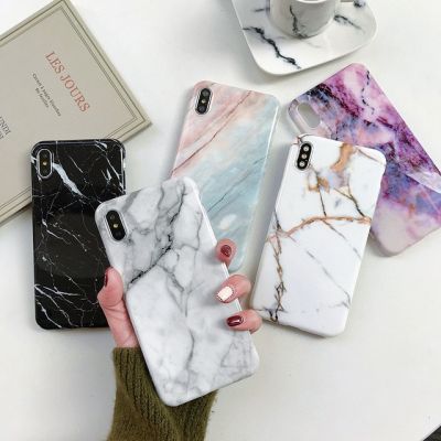 Marble Case on For Coque iphone 7 XS MAX Case Soft TPU Back Cover For iphone 6 6S 7 8 Plus iphone X XR Case Cover Phone Case